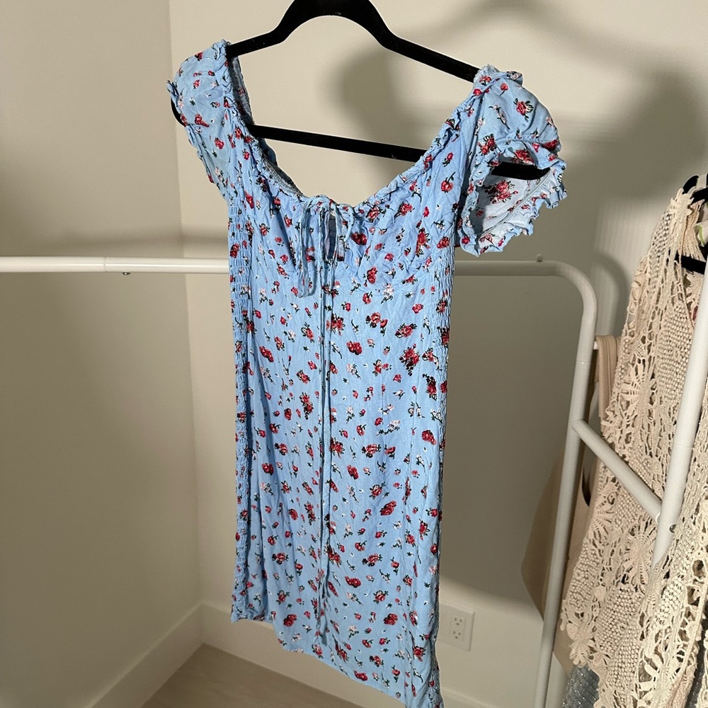 Floral Blue Dress